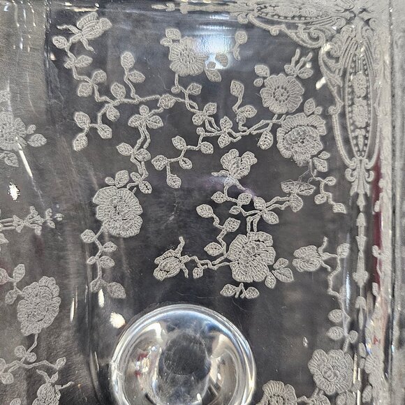 Vintage Cambridge 4 Toed 3 Part Celery Relish Dish in Rose Point Clear Pattern # - Picture 9 of 12